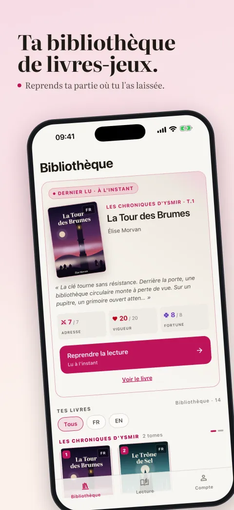 Ta bibliothèque de livres-jeux.