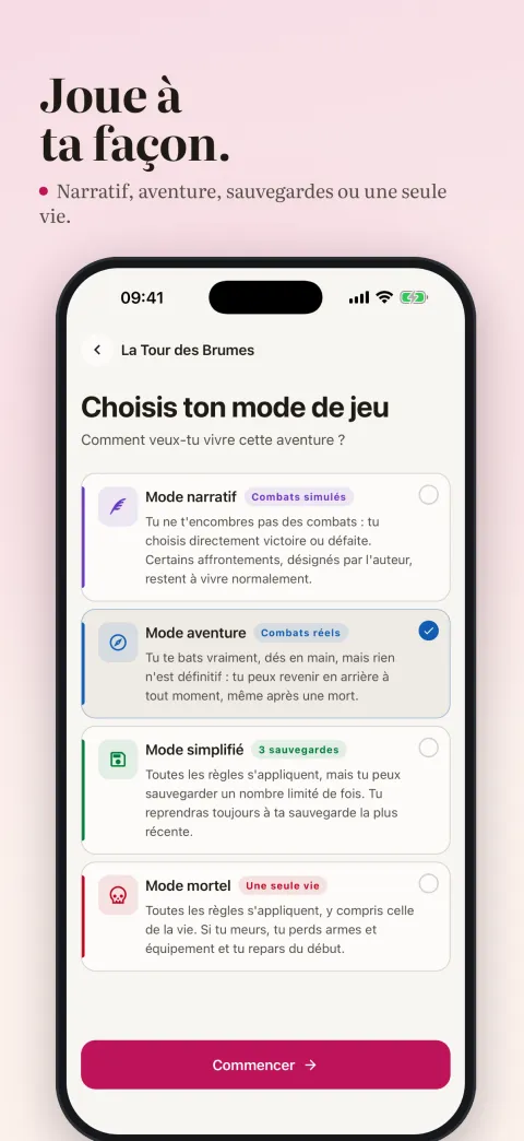 Joue à ta façon.